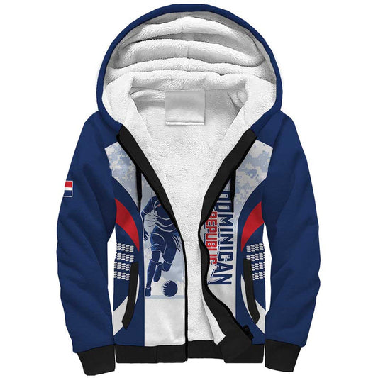 Custom Dominican Republic Football Vamos Los Quisqueyanos Sherpa Hoodie