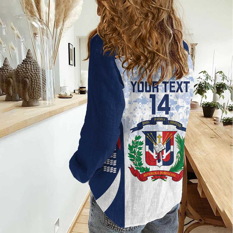 Custom Dominican Republic Football Vamos Los Quisqueyanos Women Casual Shirt