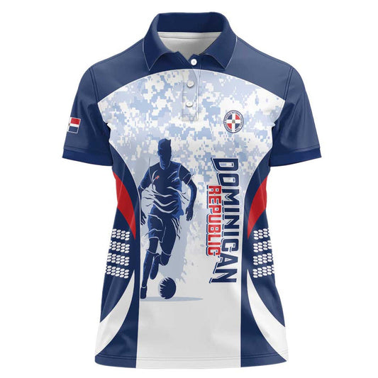 Custom Dominican Republic Football Vamos Los Quisqueyanos Women Polo Shirt