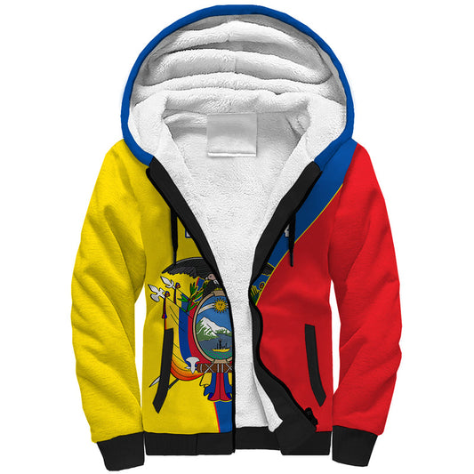 Custom Ecuador Ecuadorian Independence Day 10 August Proud Sherpa Hoodie