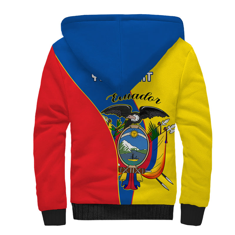 Custom Ecuador Ecuadorian Independence Day 10 August Proud Sherpa Hoodie