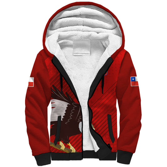 Custom Chile Rugby 2023 Los Condores Grunge Style Sherpa Hoodie