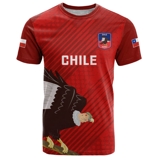 Custom Chile Rugby 2023 Los Condores Grunge Style T Shirt