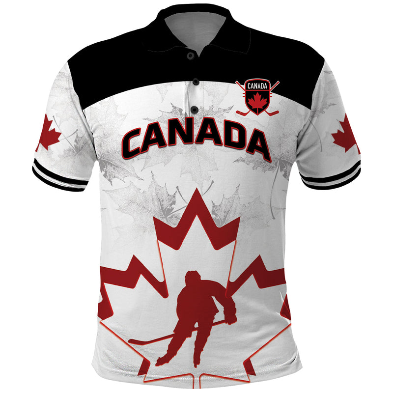 Custom Canada Hockey 2024 Go Maple Leaf Polo Shirt