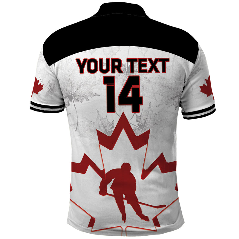 Custom Canada Hockey 2024 Go Maple Leaf Polo Shirt