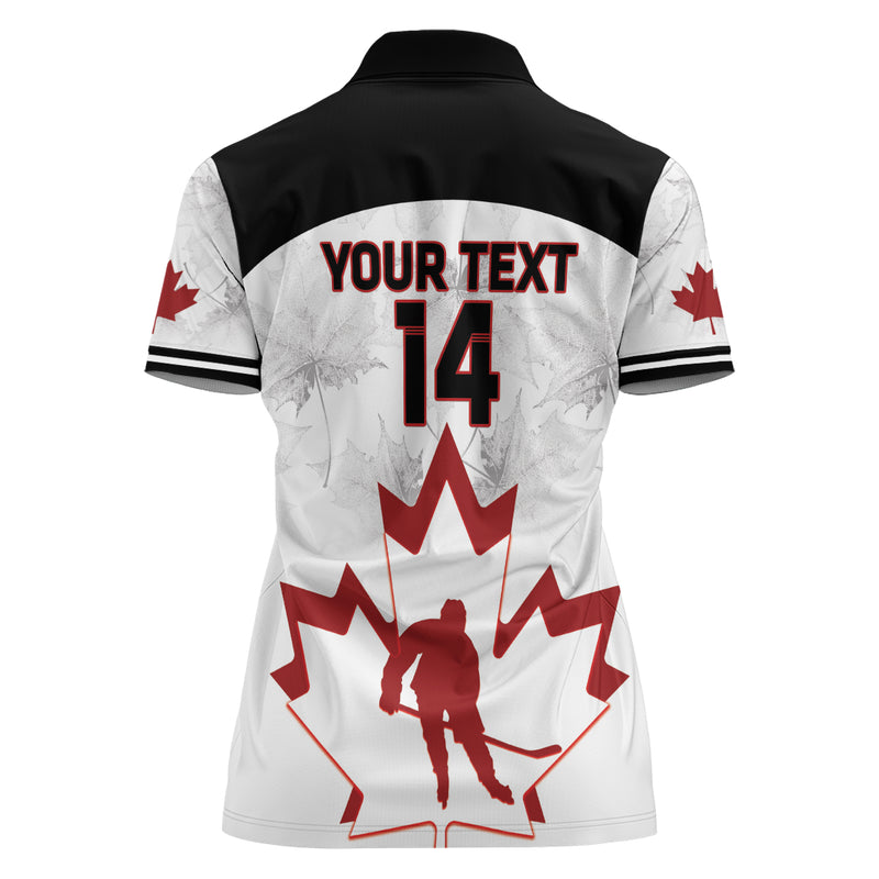 Custom Canada Hockey 2024 Go Maple Leaf Women Polo Shirt