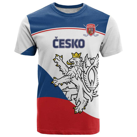 Custom Czech Republic Hockey 2024 Go Czechia T Shirt