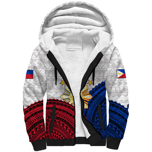 (Custom Personalised) Philippines Independence Day Proud To Be Filipino Polynesian Pattern Sherpa Hoodie