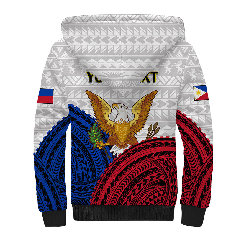 (Custom Personalised) Philippines Independence Day Proud To Be Filipino Polynesian Pattern Sherpa Hoodie