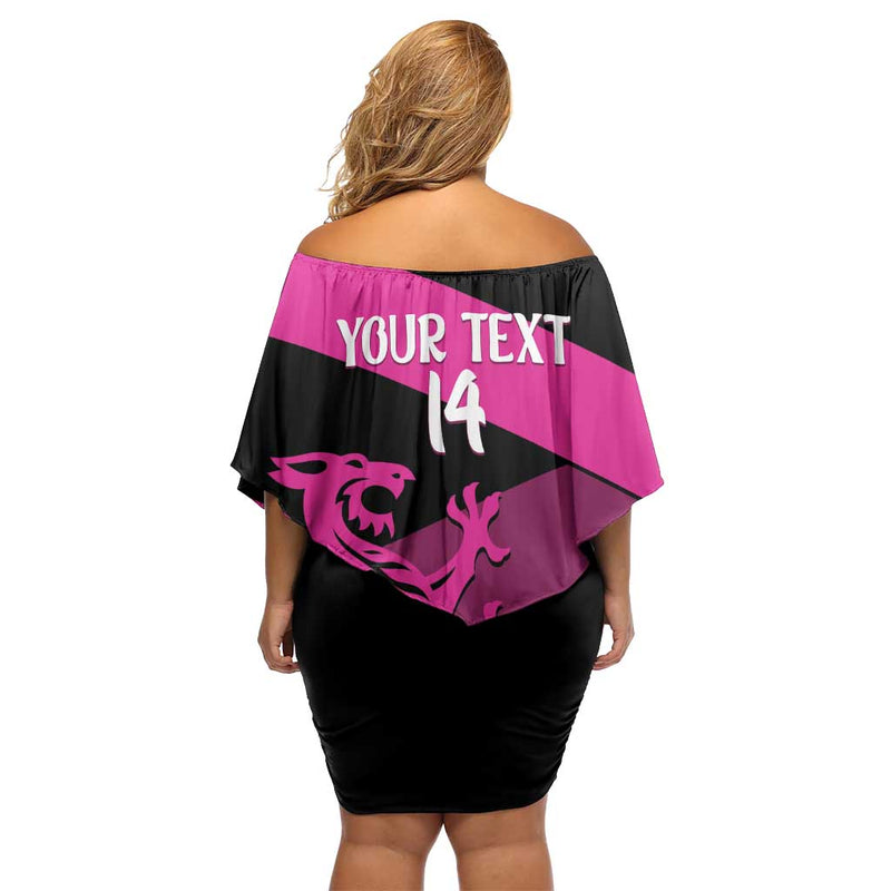 Custom Somerset Cricket 150 Years Of Anniversary Off Shoulder Short Dress