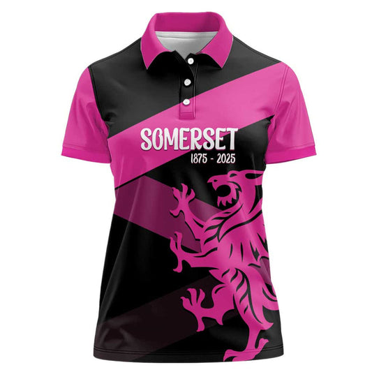 Custom Somerset Cricket 150 Years of Anniversary Women Polo Shirt