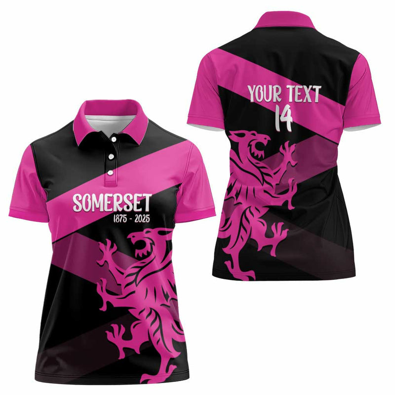 Custom Somerset Cricket 150 Years of Anniversary Women Polo Shirt