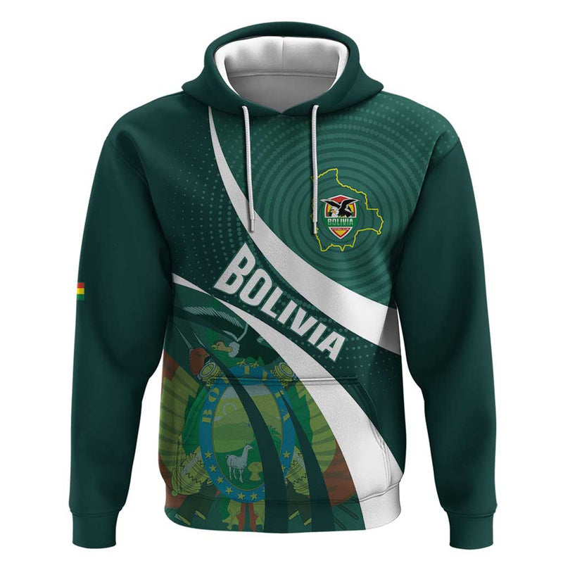 Custom Bolivia Football La Verde Sporty Curves Style Hoodie
