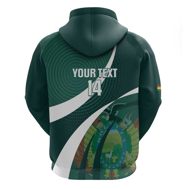 Custom Bolivia Football La Verde Sporty Curves Style Hoodie