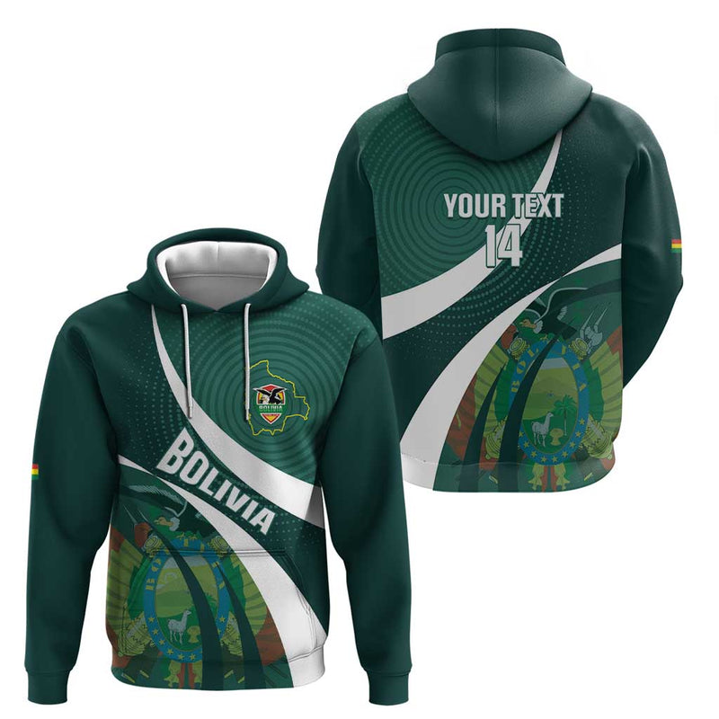 Custom Bolivia Football La Verde Sporty Curves Style Hoodie