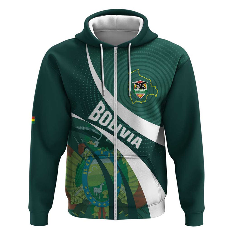 Custom Bolivia Football La Verde Sporty Curves Style Hoodie