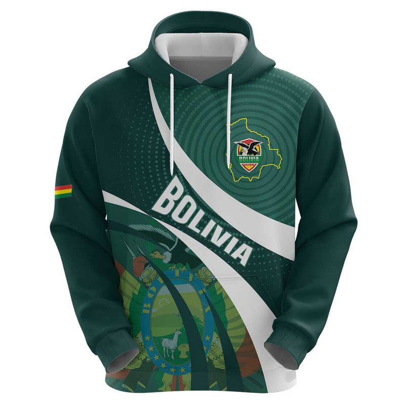 Custom Bolivia Football La Verde Sporty Curves Style Hoodie
