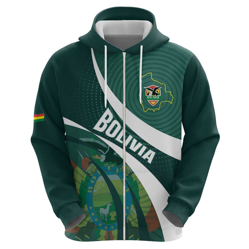 Custom Bolivia Football La Verde Sporty Curves Style Hoodie
