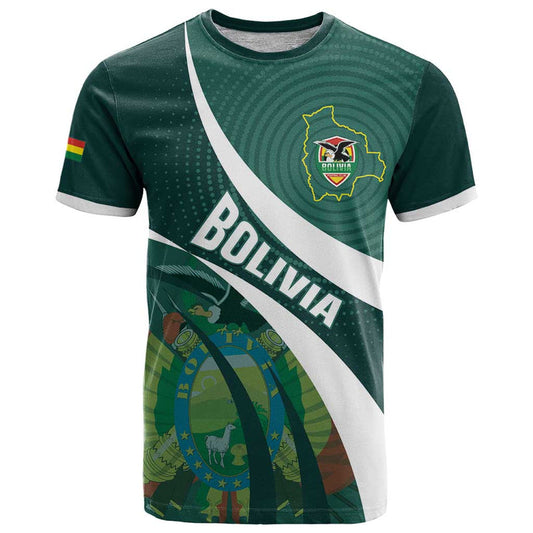 Custom Bolivia Football La Verde Sporty Curves Style T Shirt