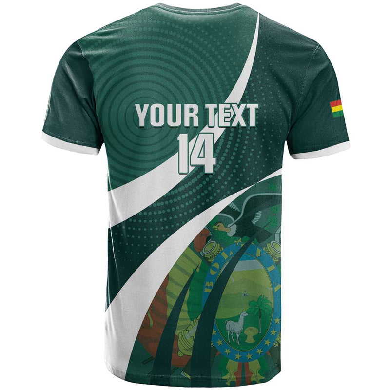 Custom Bolivia Football La Verde Sporty Curves Style T Shirt
