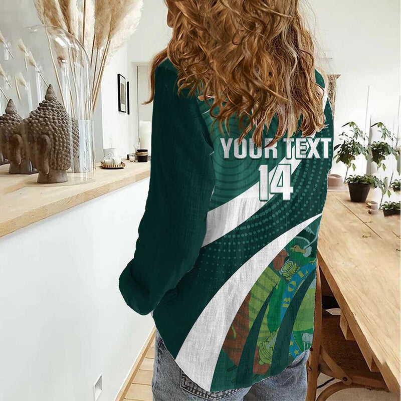 Custom Bolivia Football La Verde Sporty Curves Style Women Casual Shirt