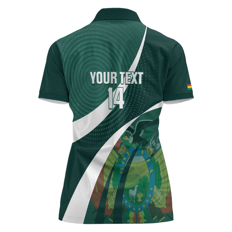 Custom Bolivia Football La Verde Sporty Curves Style Women Polo Shirt