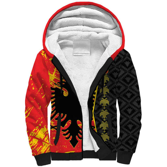 Albania Independence Day Albanian Proud - Flag Color Sherpa Hoodie