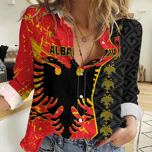 Albania Independence Day Albanian Proud - Flag Color Women Casual Shirt