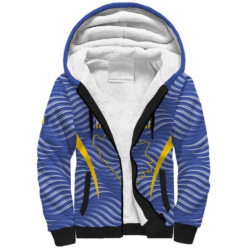 Custom Bosnia and Herzegovina Football Come On Zmajevi Sherpa Hoodie