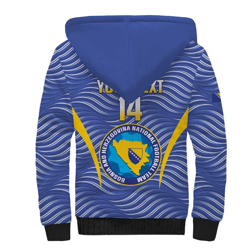 Custom Bosnia and Herzegovina Football Come On Zmajevi Sherpa Hoodie
