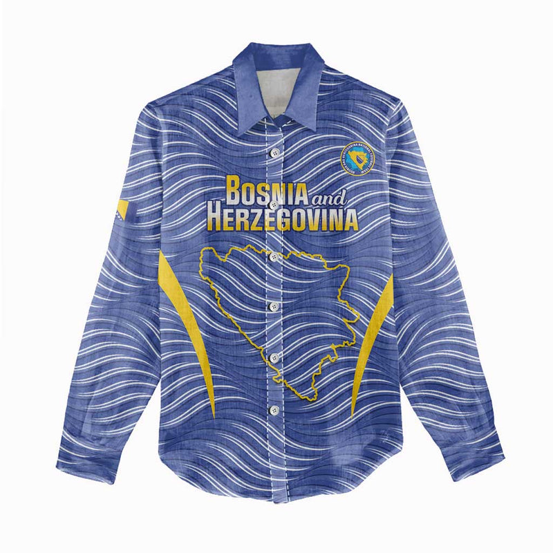 Custom Bosnia and Herzegovina Football Come On Zmajevi Women Casual Shirt