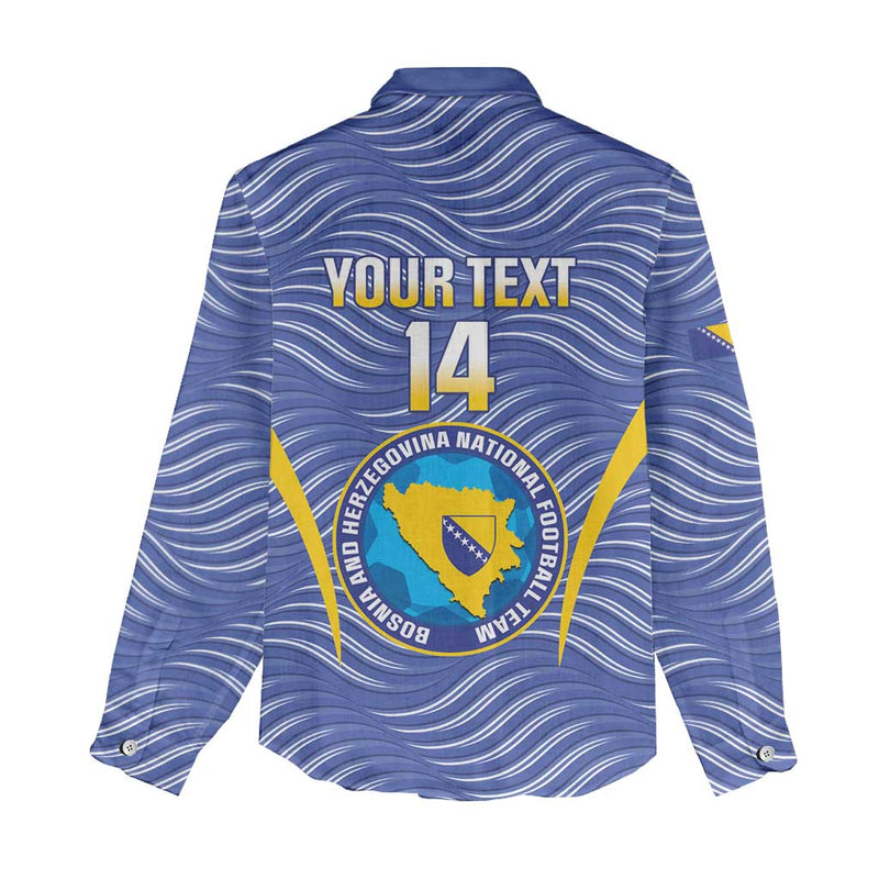 Custom Bosnia and Herzegovina Football Come On Zmajevi Women Casual Shirt