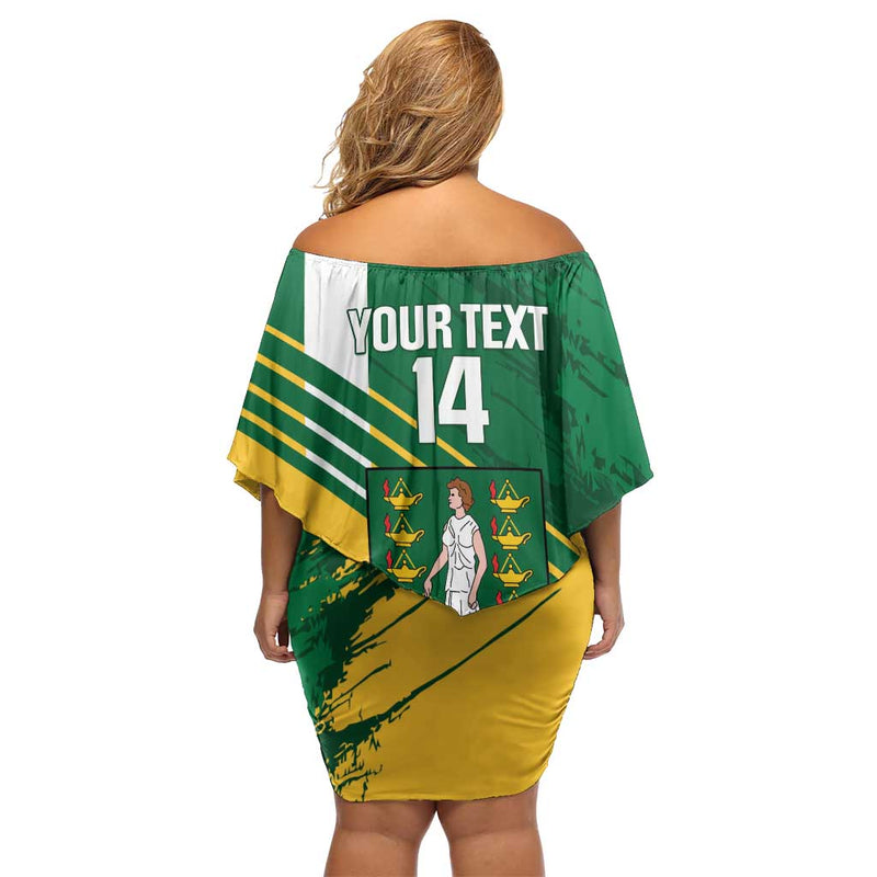 Custom British Virgin Islands Football Come On Nature Boys Off Shoulder Short Dress