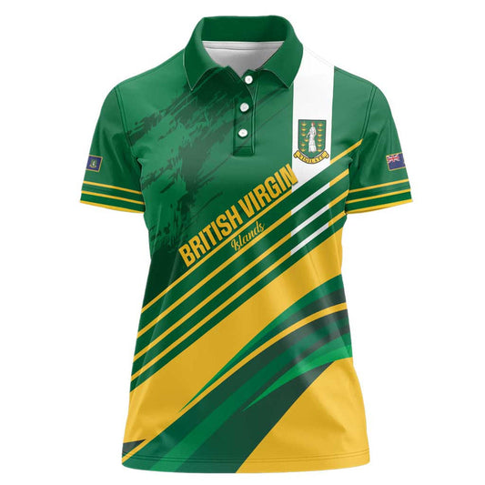 Custom British Virgin Islands Football Come On Nature Boys Women Polo Shirt
