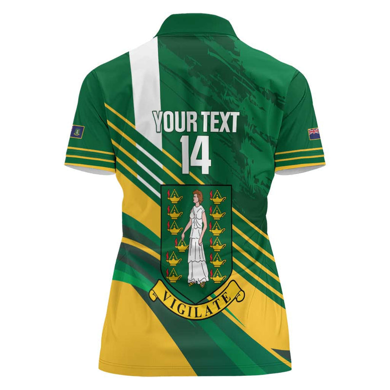 Custom British Virgin Islands Football Come On Nature Boys Women Polo Shirt