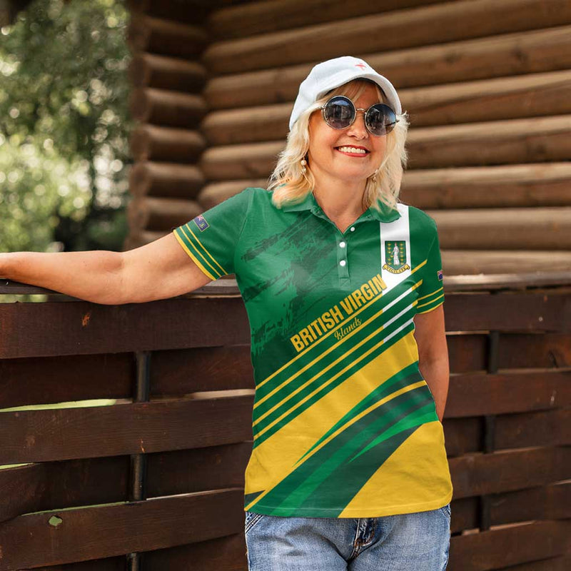 Custom British Virgin Islands Football Come On Nature Boys Women Polo Shirt