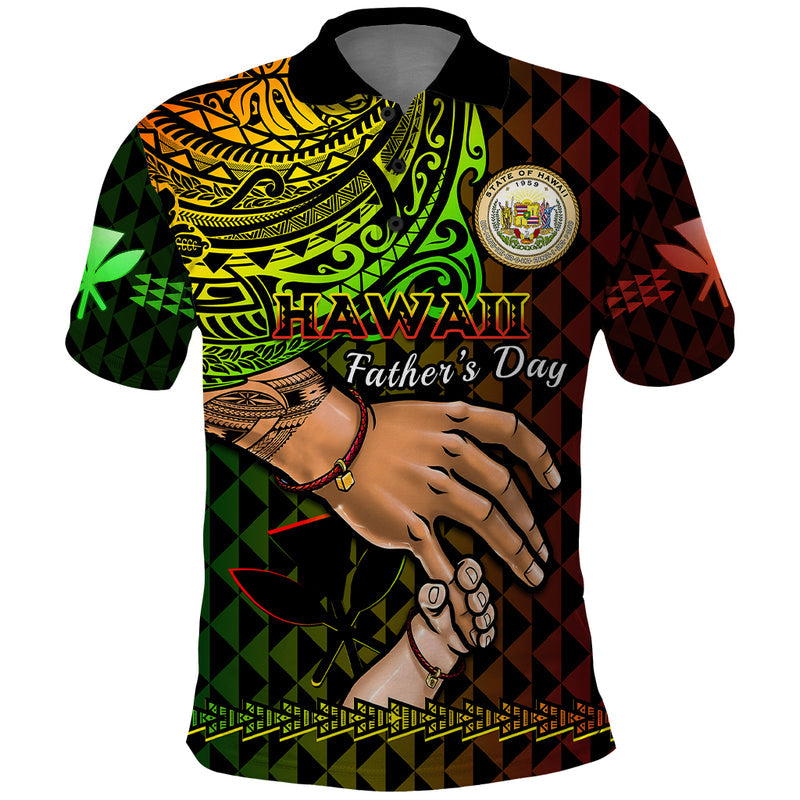 Custom Father Day Hawaii Kanaka Kakau Hauoli La Makuakane Polo Shirt