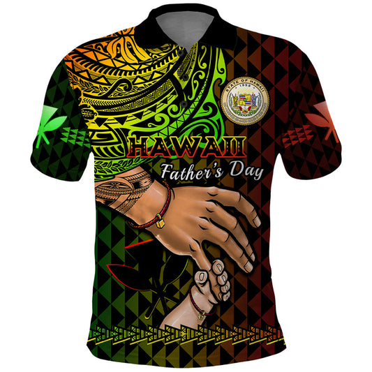 Custom Father Day Hawaii Kanaka Kakau Hauoli La Makuakane Polo Shirt
