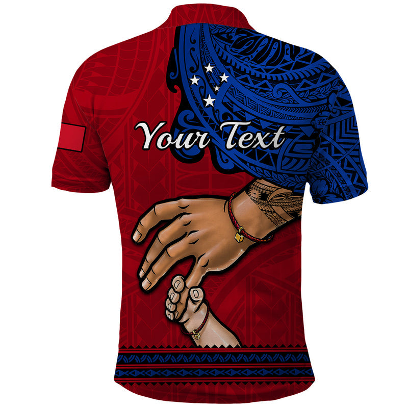 Custom Father Day Samoa Manuia le Aso Sa o Tama Red Version Polo Shirt