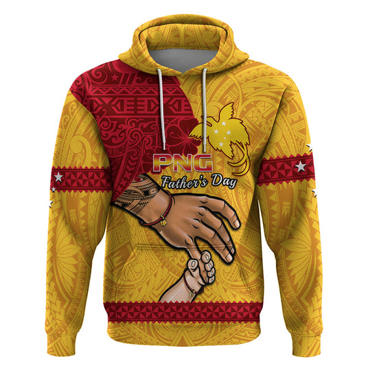 Custom Father Day Papua New Guinea PNG I Love You Dad Yellow Version Hoodie