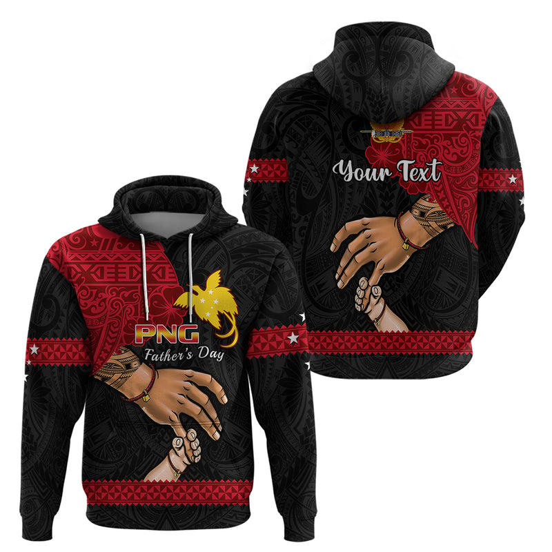 Custom Father Day Papua New Guinea PNG I Love You Dad Black Version Hoodie
