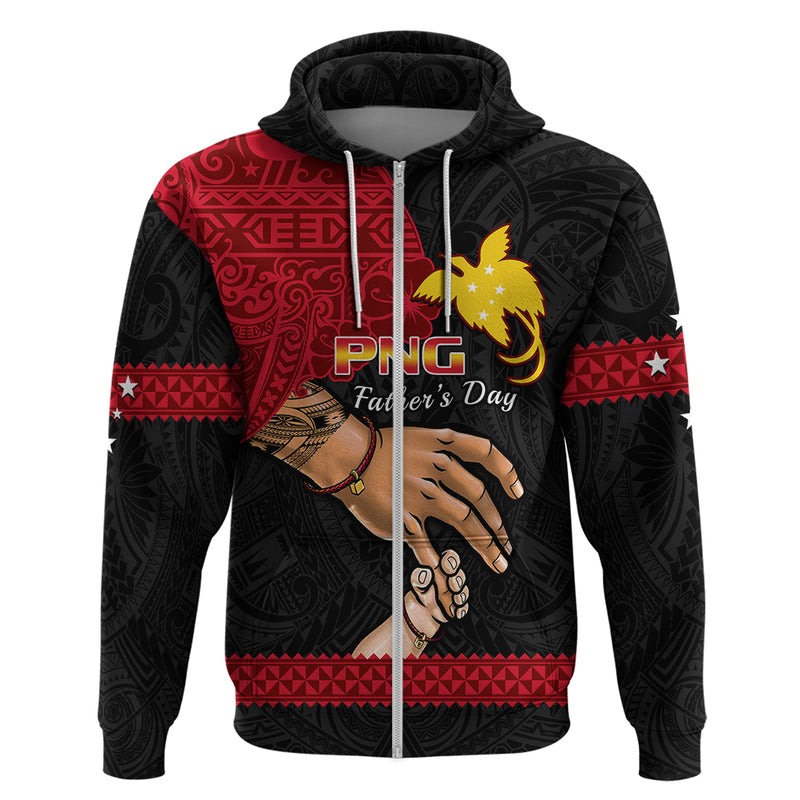 Custom Father Day Papua New Guinea PNG I Love You Dad Black Version Hoodie