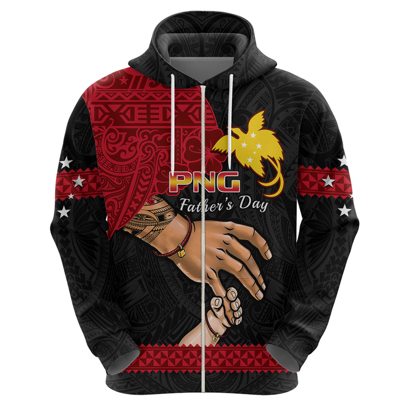 Custom Father Day Papua New Guinea PNG I Love You Dad Black Version Hoodie