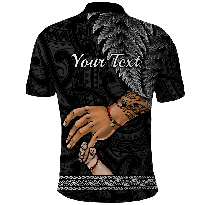 Custom Father Day New Zealand Aotearoa Maori Fern I Love You Dad Polo Shirt