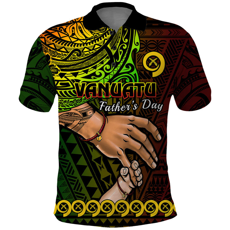 Custom Father Day Vanuatu I Love You Dad Reggae Version Polo Shirt
