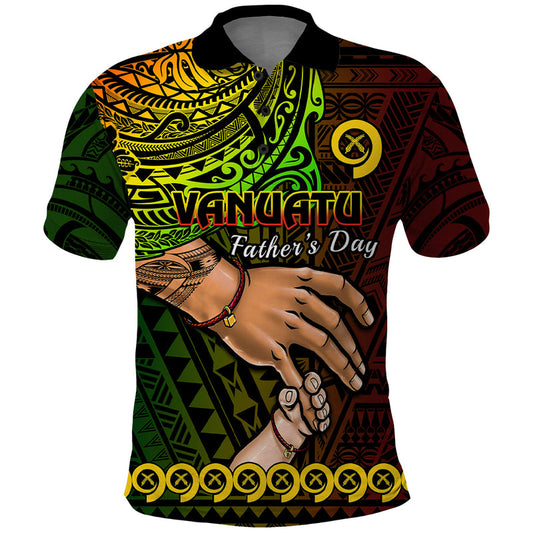 Custom Father Day Vanuatu I Love You Dad Reggae Version Polo Shirt