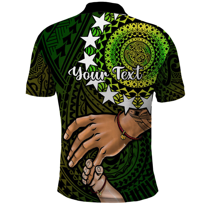 Custom Father Day Cook Islands I Love You Dad Kuki Airani Turtle Pattern Polo Shirt