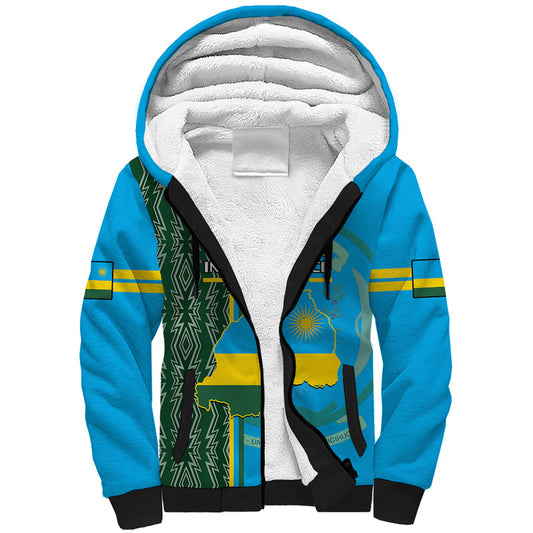 1 July Independence Day Rwanda African Imigongo Happy 61st Anniversary Sherpa Hoodie