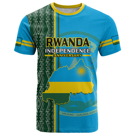 1 July Independence Day Rwanda African Imigongo Happy 61st Anniversary T Shirt