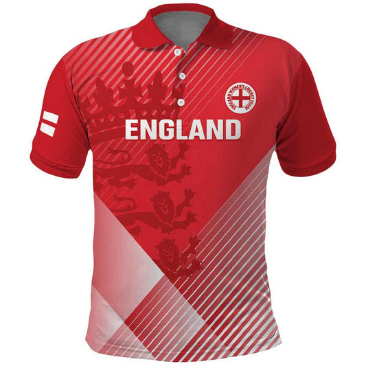 Custom England Cricket Go Champions Sporty Style Polo Shirt